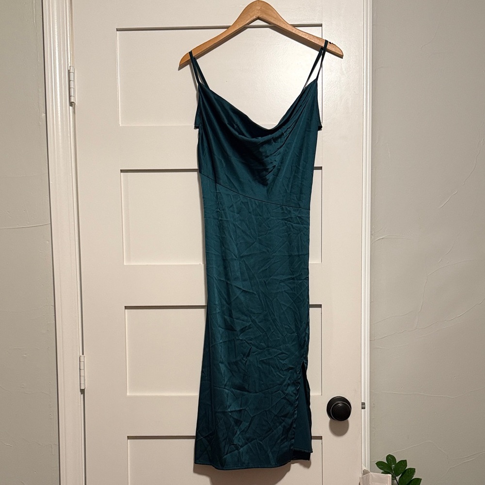 Elegant Teal Slip Dress